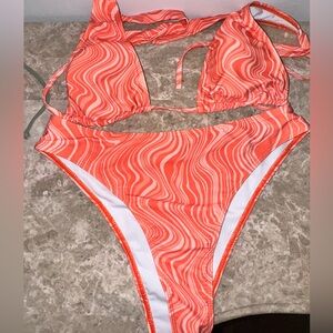 Orange Swirl two Piece